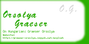 orsolya graeser business card